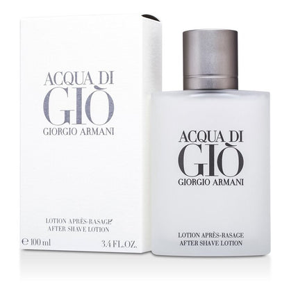 Acqua di Giò by Giorgio Armani after shave lotion with packaging on a white background