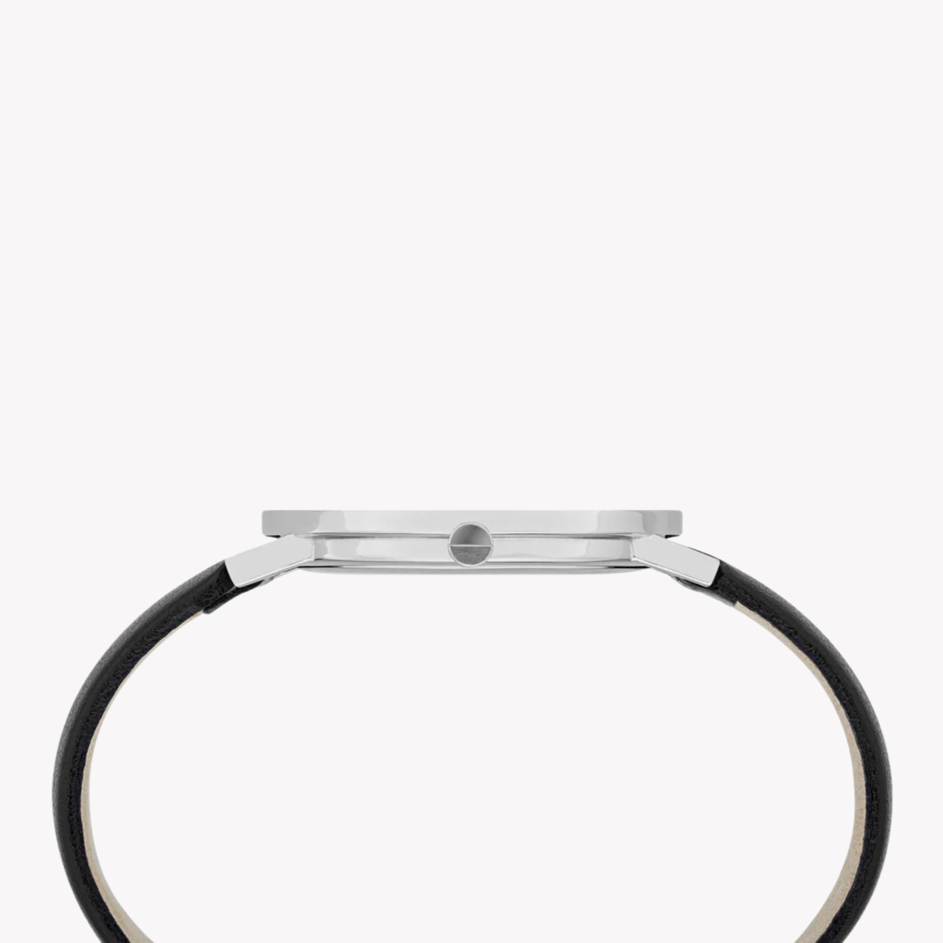 Pierre Cardin Women's Black Leather Watch, Silver Dial | CBV.1001-1