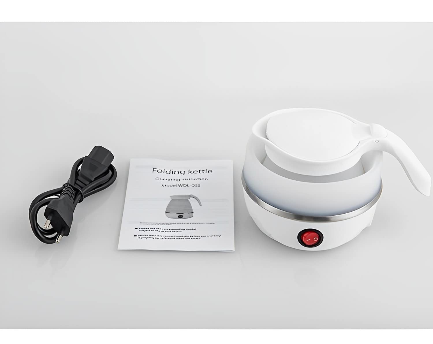 Foldable Portable Electric Kettle – 600ml, Travel-Friendly, Food-Grade Silicone