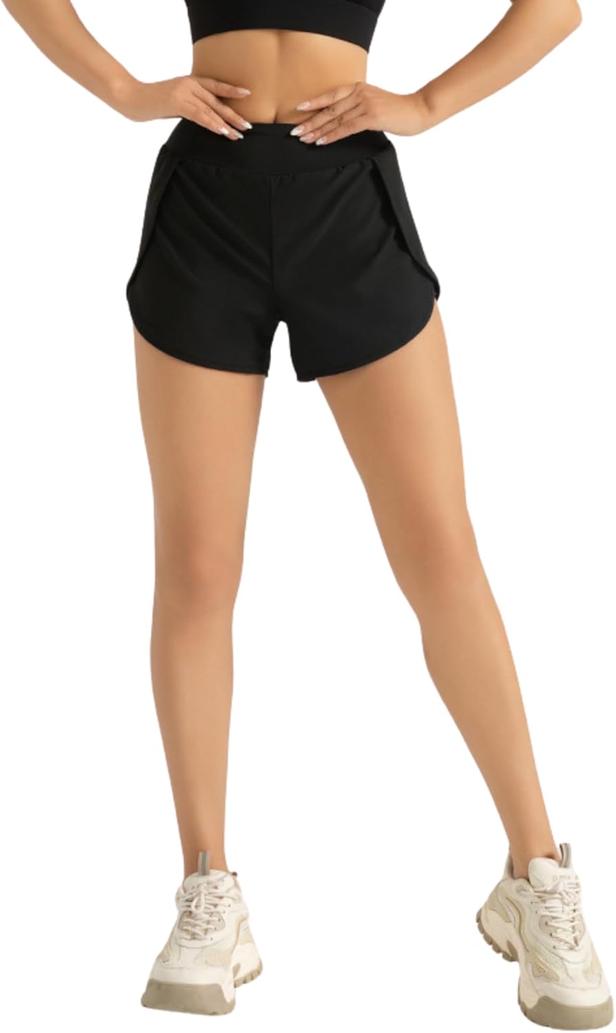 Women's High Waist Seamless Yoga Shorts - Breathable, Recycled Fabric, Sweat-Wicking, Eco-Friendly Gym & Running Shorts-1