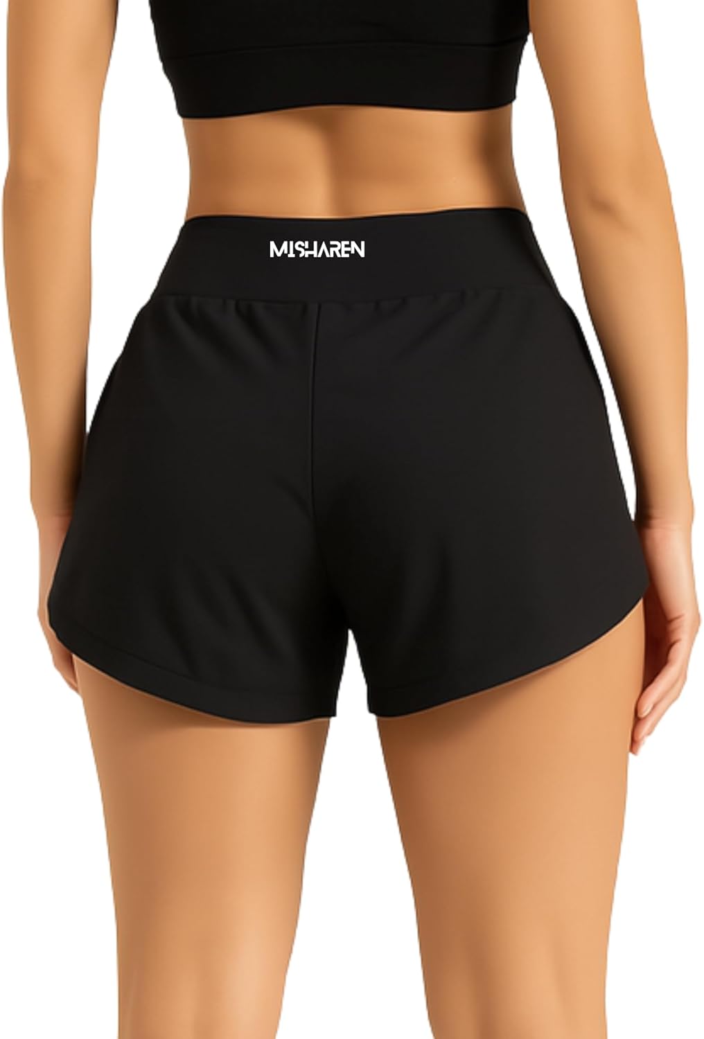 Women's High Waist Seamless Yoga Shorts - Breathable, Recycled Fabric, Sweat-Wicking, Eco-Friendly Gym & Running Shorts-3