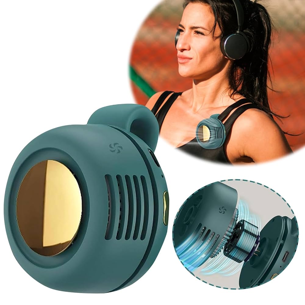 Portable Mini Bladeless Fan – Clip-On, USB-C Rechargeable, 900mAh Battery