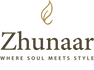 Zhunaar logo with a leaf symbol on a white background