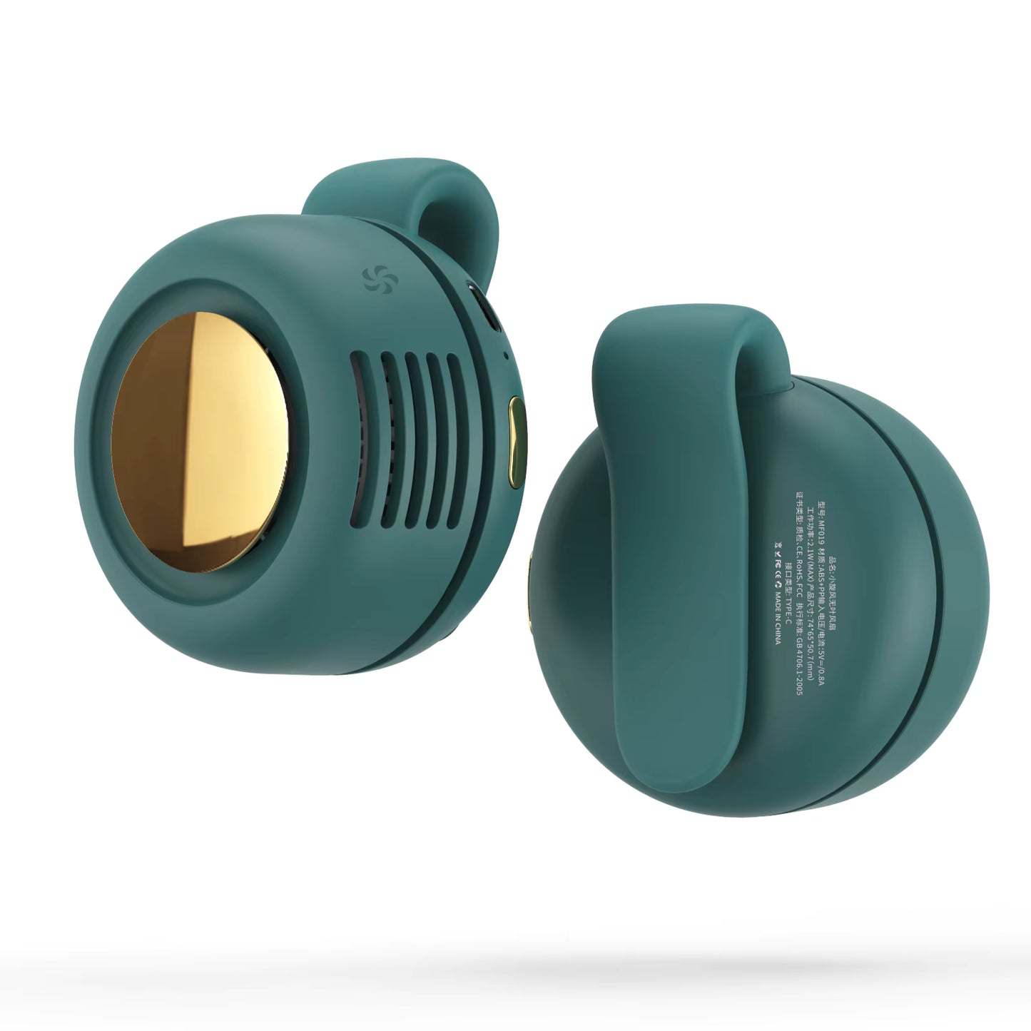 Portable Mini Bladeless Fan – Clip-On, USB-C Rechargeable, 900mAh Battery