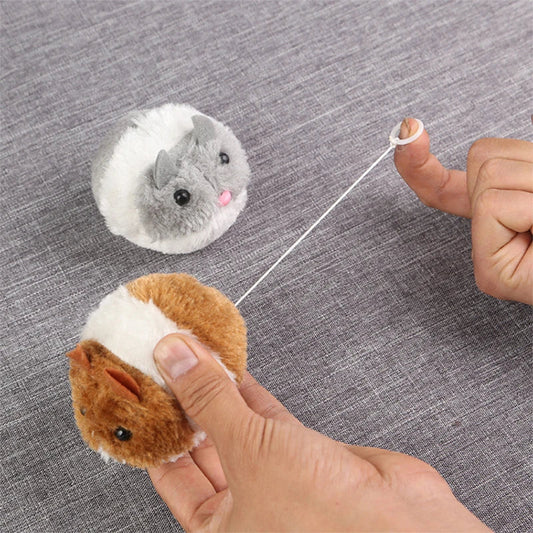 Interactive Plush Mouse Toy for Cats-0