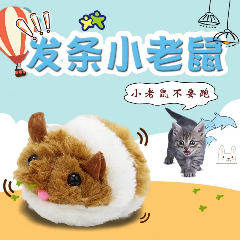 Interactive Plush Mouse Toy for Cats-4