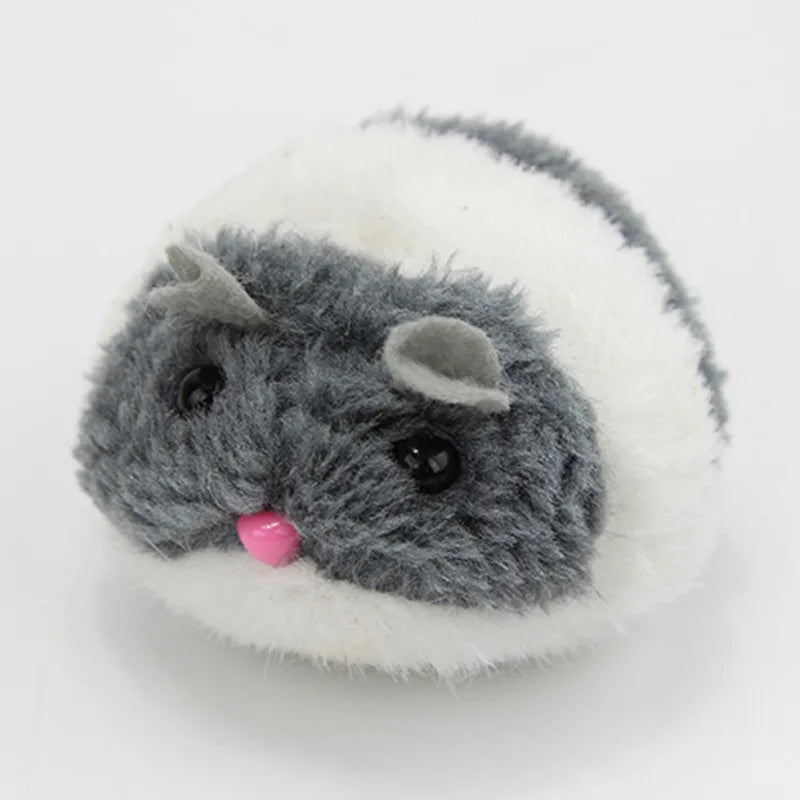 Interactive Plush Mouse Toy for Cats-5