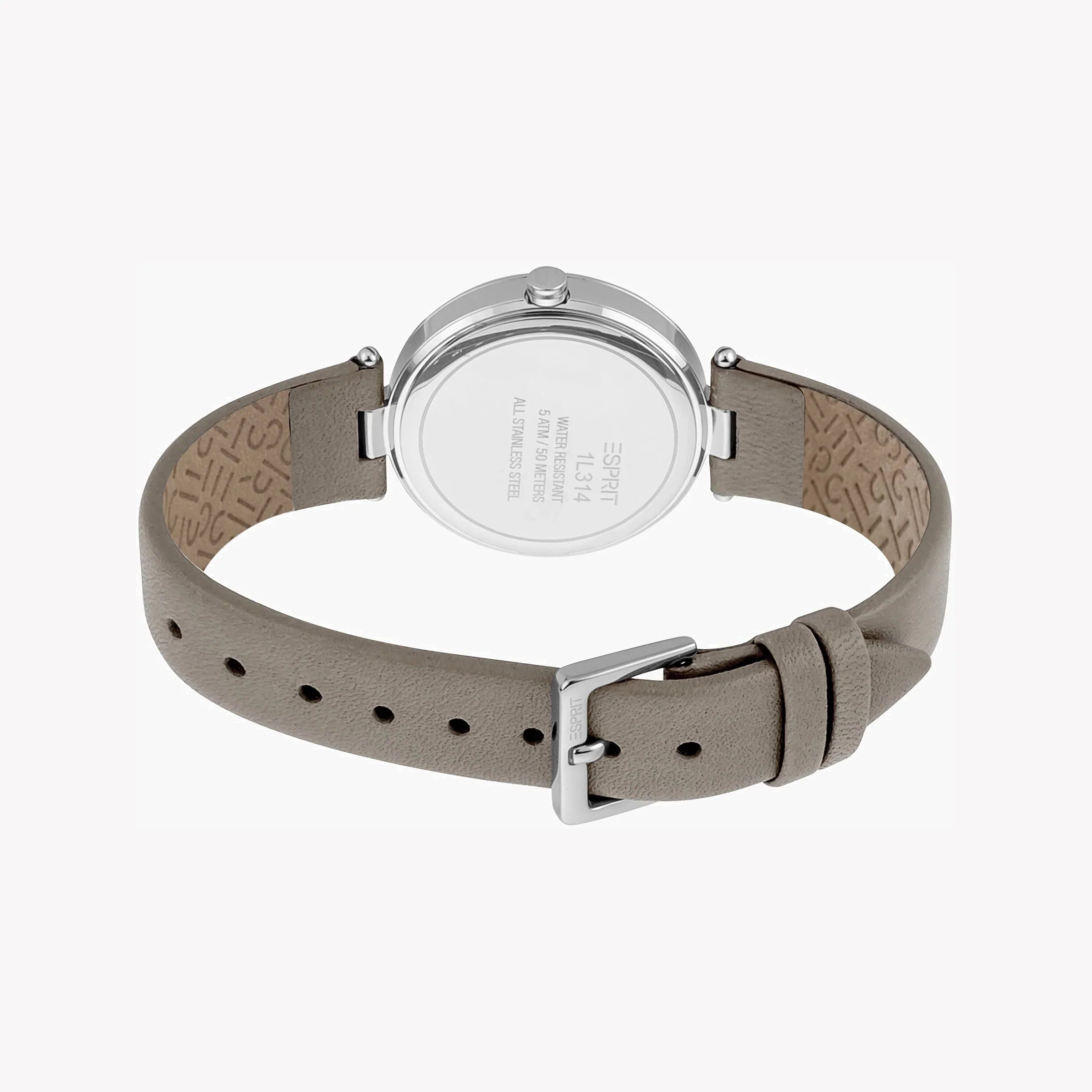 Esprit Women's Grey Leather Watch, Stainless Steel | ES1L123M0045-2