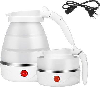 Foldable Portable Electric Kettle – 600ml, Travel-Friendly, Food-Grade Silicone