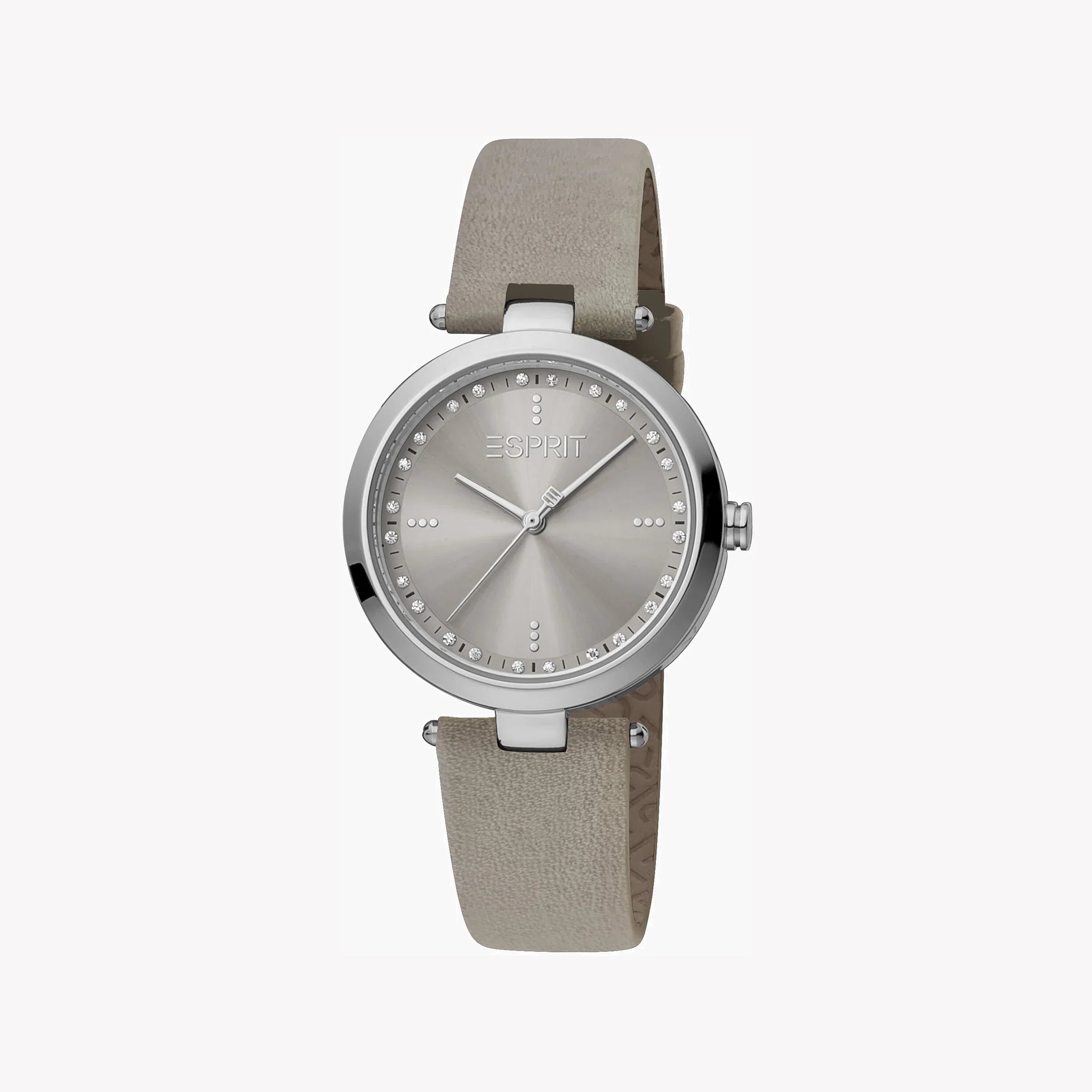 Esprit Women's Grey Leather Watch, Stainless Steel | ES1L123M0045-0